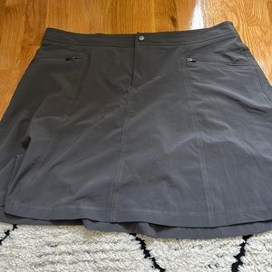 Title 9 dark grey skirt with built in shorts, size 14